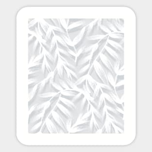 Painted Gray Leaves Sticker